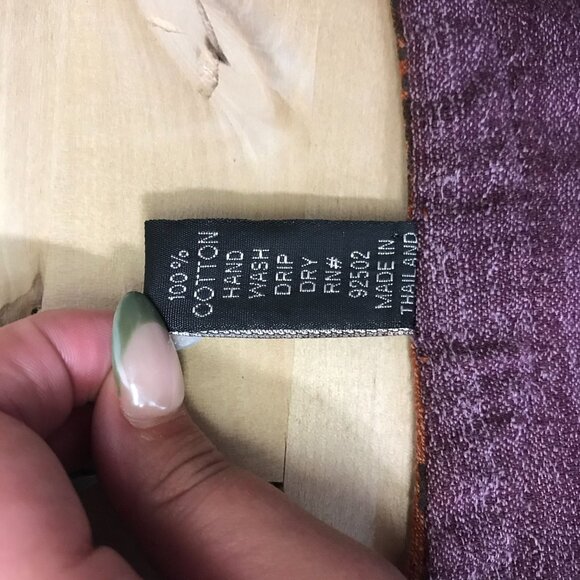 SACRED THREADS - WOMEN'S M/L PURPLE SHORT SLEEVE 100% COTTON BOHO TOP W/ POCKETS - Picture 8 of 8